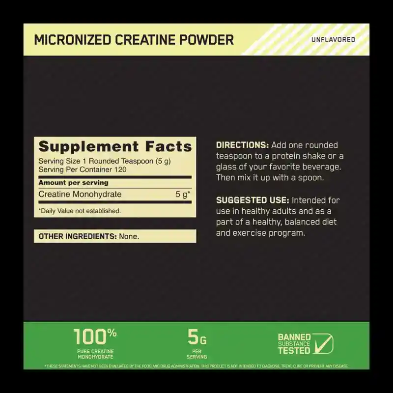 Alternative view of CREATINA POWDER ON MICRONIZADA 120 SERVICIOS