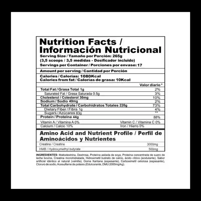 Alternative view of MEGAPLEX CREATINE POWER 10 LIBRAS