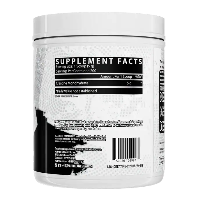 Alternative view of CREATINA MONOHIDRATADA NUTREX® - 200 SERVICIOS
